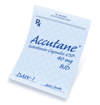 Icon showing how Accutane targets all four major factors in the development of acne