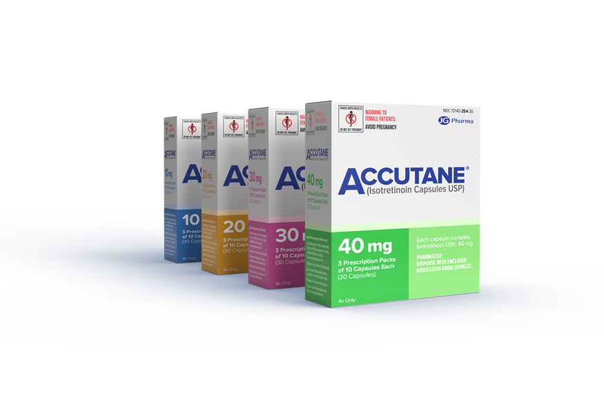 Accutane packing in four available strengths