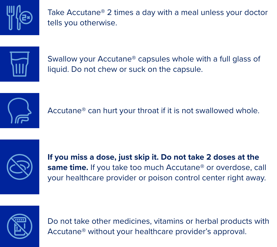 How to take Accutane chart.